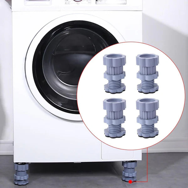 TravoShop™️ Washing Machine Adjustable Height Footpads (Pack of 4)