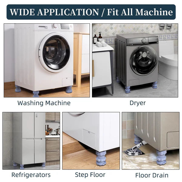 TravoShop™️ Washing Machine Adjustable Height Footpads (Pack of 4)