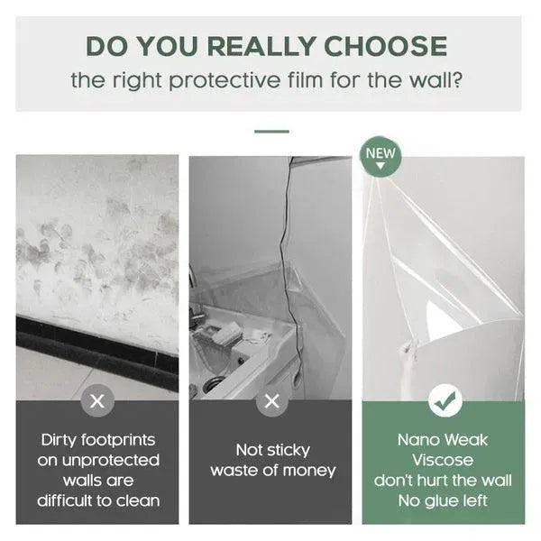 Self- Adhesive Transparent Electrostatic Wall Protection Film (Buy 1 Get 1)
