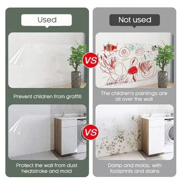 Self- Adhesive Transparent Electrostatic Wall Protection Film (Buy 1 Get 1)